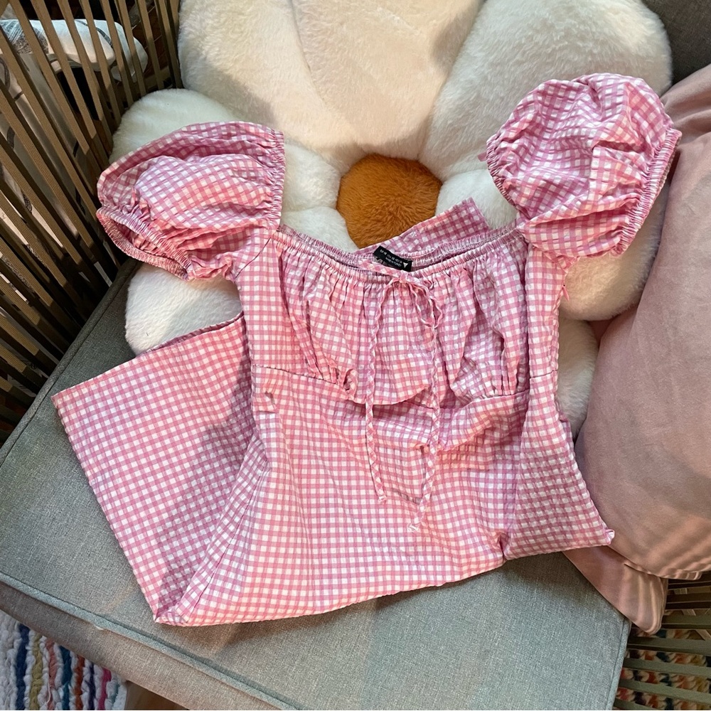 zara gingham dress